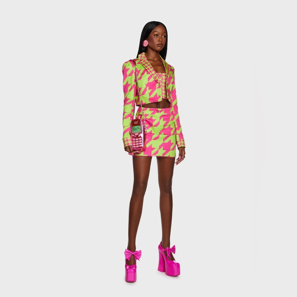 *SOLD OUT* Sugar Thrillz Cropped Blazer, Top, & Mini Skirt Matching Set - XXS